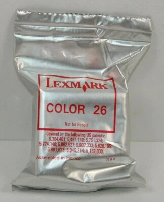 New Genuine Lexmark #26 10N0026 Color Ink Cartridge Sealed Bag - Image 1 of 2
