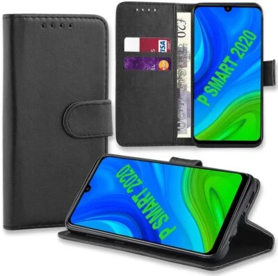 Case For Huawei P Smart 2020 Luxury Leather Flip Wallet Stand Cover New - Image 1 of 4
