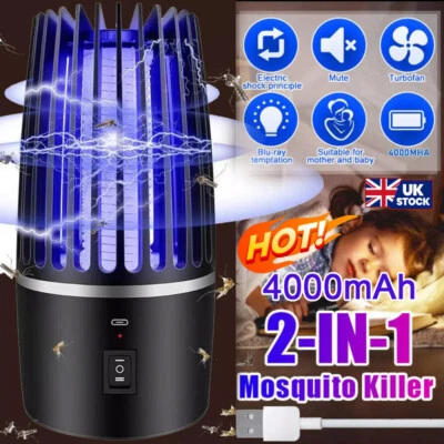 ENVIROSHOT Electric Mosquito Killer Lamp Rechargeable Zapper Bug Fly Insect Trap UV Light