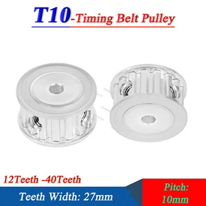 T10 12-40Teeth Timing Belt Pulley Pitch 10mm AF-type CNC Drive Pulleys Wide 27mm - Picture 1 of 18