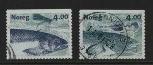 Norway Stamps 1999 SG 1333-1334 Booklet Stamps, Fish and Fishing Flies Fine Used - Picture 1 of 1
