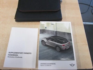 GENUINE MINI CLUBMAN OWNERS MANUAL AND WALLET Handbook print 2018 - Picture 1 of 1