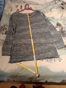 Strickpulli Weich Blau grau weiß 44 Damen Pullover  - Bild 1 von 12