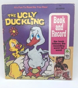 Vintage 1970 "The Ugly Duckling" Book And Record Peter Pan 45 RPM - Picture 1 of 10