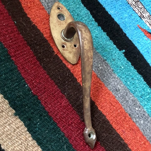 Vintage/Antique Brass Door Handle/Pull Architectural Salvage Cover