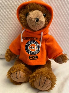 felpa con cappuccio marrone orso peloso che indossa arancione Dave e busters. - Foto 1 di 5
