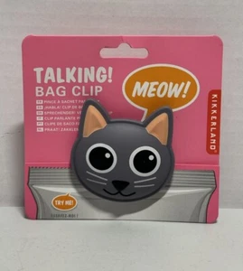 Talking Bag Clip MEOW! ! - Cat Kikkerland - Picture 1 of 2