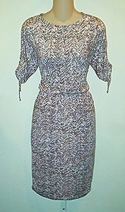 Nuevo Vestido Ellen Tracy Mangas Cortas Estampado XS $129 - Imagen 1 de 1