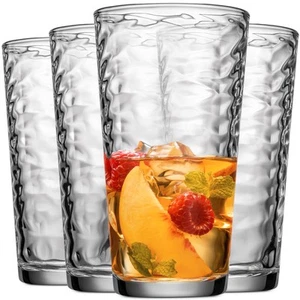 Drinking Glasses Set of 4 Highball Glass Cups, 17 Oz. Basic Cooler Glassware,... - Picture 1 of 9