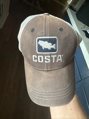 Gorra Costa Del Mar Gorra Camionero Gris Malla Bordada Bajo Logo Snap Back Pesca Foto 1 de 4