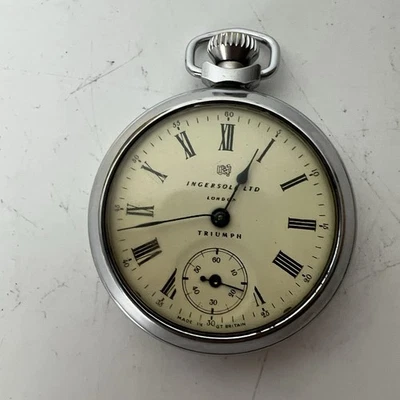 Vintage Pocket  Watch Ingersoll Triumph London Great Britain Not Working - Image 1 of 4