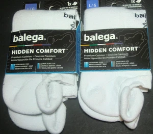 Balega Unisex Adult Hidden Comfort Performance (2 pair) No Show L, White Socks - Afbeelding 1 van 2