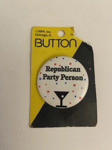 Partido Republicano Persona Pin Botón Trasero P84 - Imagen 1 de 3