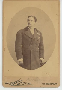 H.J. Montague Schauspieler Mora Broadway NY Kabinettkarte um 1890 - Bild 1 von 2