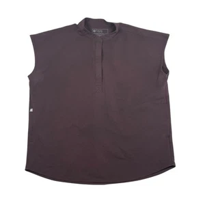 Figs Rafaela Oversized Sleeveless Scrub Top Women’s S Brown WXXSW1003 - Picture 1 of 5