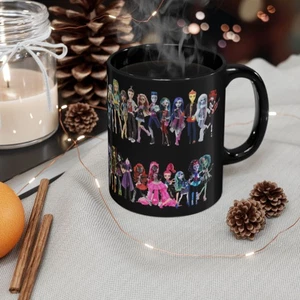 Monster Ghouls In High School Kaffeeliebhaber schwarze Tasse - ideal für Puppensammler - Bild 1 von 8
