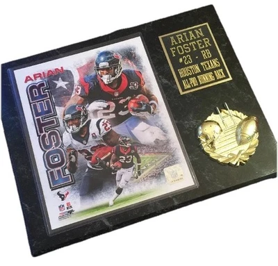 NFL 12 x 15 pulgadas Placa de corredor Arian Foster #23 Houston Texans All Pro Foto 1 de 4