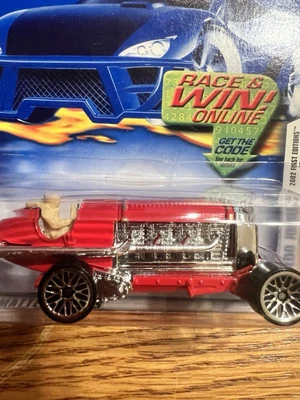 Hot Wheels 2002 First Editions 18/42 Torpedo Jones #030 Red Mattel Wheels - Image 1 of 4