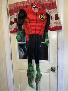 Rubies Batman Deluxe ROBIN Muscle Costume Child Size Medium 7/8 NO CAPE Cosplay - Picture 1 of 8