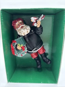 1999 ABTEILUNG 56 Zeitvertreib Weihnachtsmann Motorrad Weihnachtsschmuck - Bild 1 von 3