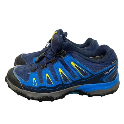 Salomon Junior XA Pro 3D CSWP Zapatos de Senderismo Gore-Tex Impermeables Azul y Amarillo Bajo Foto 1 de 4