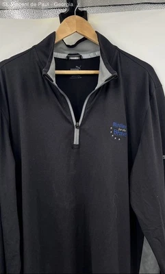 Suéter Pullover Puma 1/4 Cremallera Para Hombre XL Negro Golf Informal Foto 1 de 4