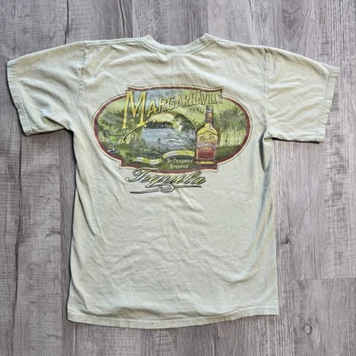 Vintage Jimmy Buffett’s Margaritaville T Shirt Mens Small Green Gray New Orleans Foto 1 de 4