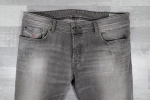 Mens Diesel Sleenker Stretch Slim Skinny Grey Jeans W36 L32 Wash 0672J - Picture 1 of 14