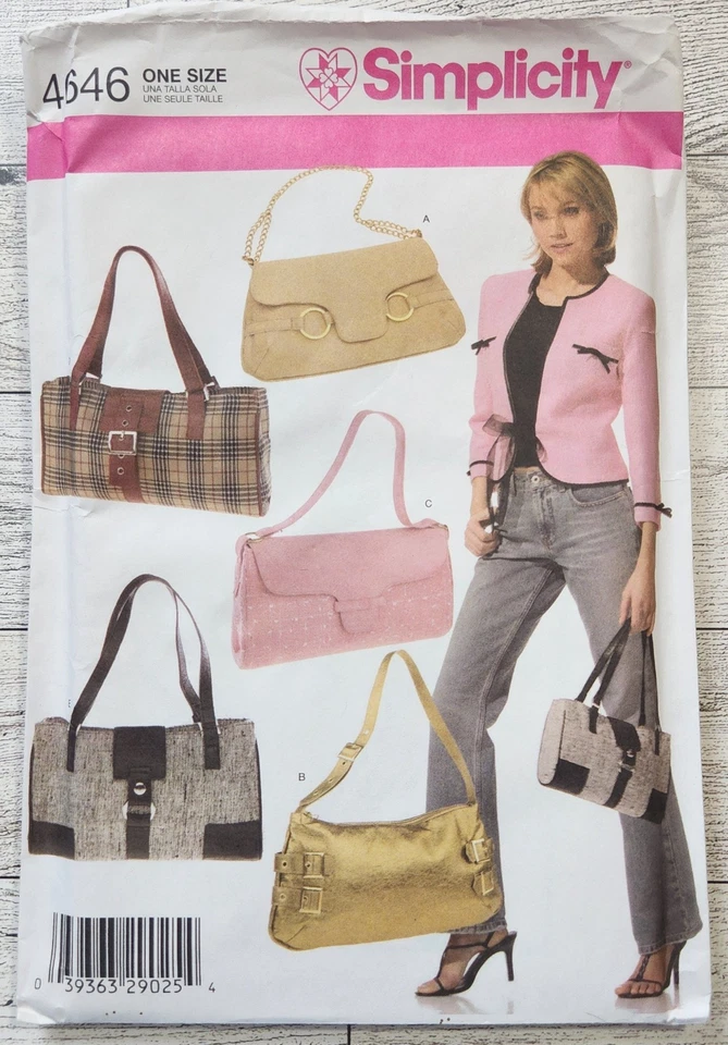 Simplicity 4646 Bags/Purses ~ 5 Designs ~ 2005 ~ New ~ Uncut - Image 1 of 3