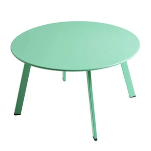 Outdoor Round Steel Coffee Table - Picture 1 of 5
