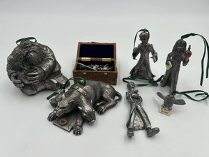 2001 Hallmark Keepsake Harry Potter novel Pewter 7 Ornament Lot - Picture 1 of 12