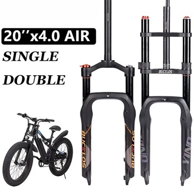 20inch 4.0 Snow MTB Suspension Air Fork Single/Double Shoulder 140/180mm Travel - Image 1 of 4