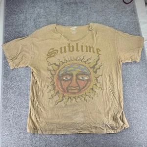 AE Band Tee Sublime Graphic Kurzarmshirt hellbraun Damen L XL distressed - Bild 1 von 6