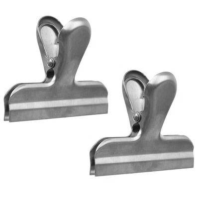 Pinces Hermétiques Inox Lot de 2 pour Sachets Alimentaires Orion - Photo 1/4