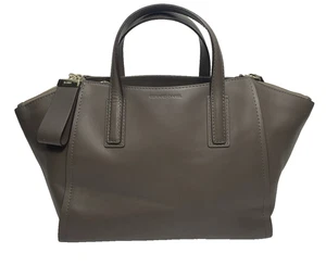 Gerald Darel Handtasche Tragetasche Leder matt beige braun goldfarben Hardware Laptop - Bild 1 von 11
