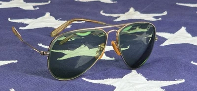 Gafas de sol Ray Ban vintage de aviador rellenas de oro 12k años 60 B&L EE. UU. Era Vietnam Rx Foto 1 de 4