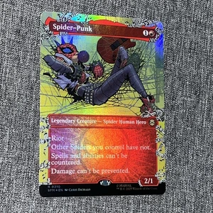 2025 MTG Marvel EN Spider-Punk Foil Borderless R 0210 SPM NM/M - Picture 1 of 2