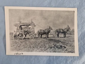 Vintage B+W Photo Forepaugh Sells Bros. Circus Horse with Wagon - Picture 1 of 2