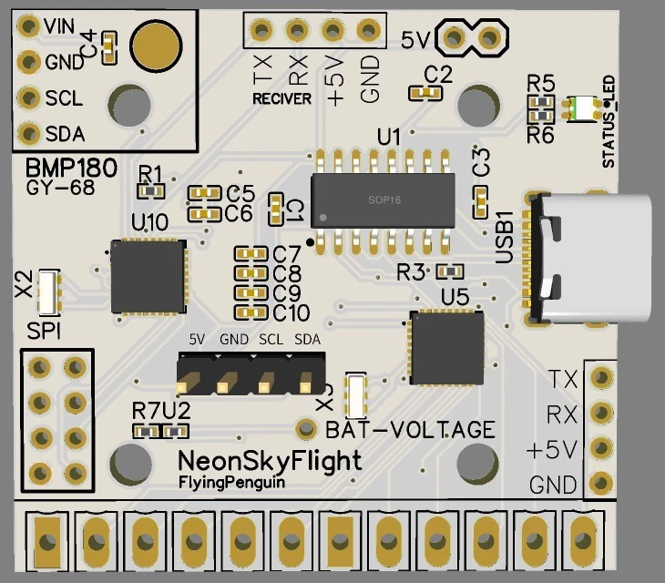 NeonSkyFlight FlyingPenguin Flugcontroller Für DiY Drohnen (komp. mit Multiwii) - Bild 1 von 1