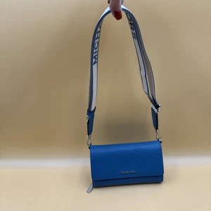 Michael Kors Jet Set Large Zip Around Wallet Umhängetasche Jeansblau TOP! - Bild 1 von 17