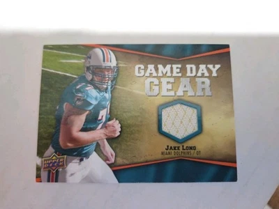 2009 Upper Deck Jake Long Game Day Gear Relic Jersey Patch #NFL-JL Dolphins - Image 1 of 2