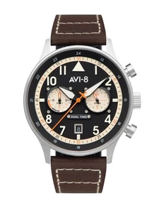 Orologio AVI-8 Hawker Hurricane Carey Dual Time Manston - Nuovo - Foto 1 di 11