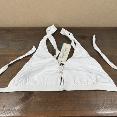 Brand New Beach Bunny Cameron Halter Bikini Top White 3XL - Image 1 of 4