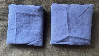 PAR DE FRONHAS DE LINHO BELGA LAVADO EM PEDRA PARA RESTAURAÇÃO ÍNDIGO KING - Imagem 1 de 4