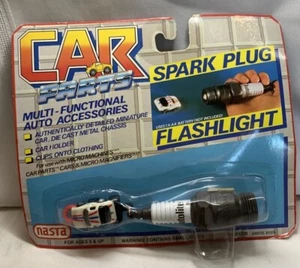 Vintage Nasta Micro Machines Car Parts Spark Plug/Flashlight, New on Card, 1988 - Picture 1 of 9