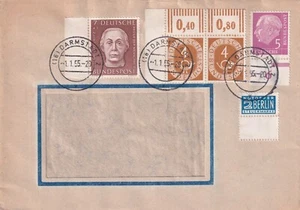 MiNr. 200 + 124 + 179 + Notopfer Berlin Marke Posthorn von 1.1.55 - Bild 1 von 2