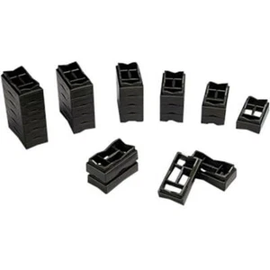 150 Stück Stapelbare Kabelbinder Halterung Abstandshalter, Schwarz, SACS50-T100 - Bild 1 von 2