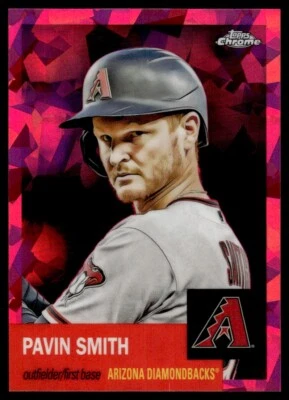 2022 Topps Chrome Platinum ATOMIC PINK Pavin Smith 068/100 Arizona Diamondbacks - Image 1 of 2