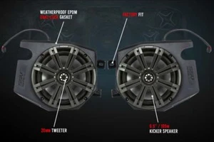 SSV Works Front Kick 6.5" Unloaded Speaker Pods For Polaris RZR 800 2014-22 - Picture 1 of 4