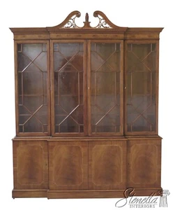 48420EC: KARGES English Style Large Mahogany Breakfront - Picture 1 of 17